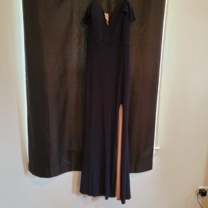 Navy Blue & Rose Gold Formal Dress